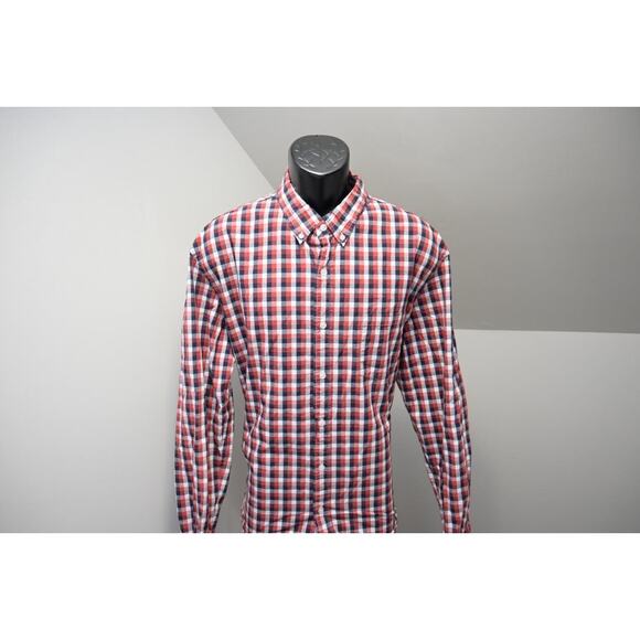 J Crew Flex Wash Dress Shirt Plaid Slim Fit Untuck Button Up Mens Sz 2XL XXL - Picture 2 of 7